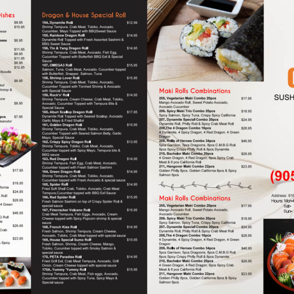 Sushi Takeout Menu 002